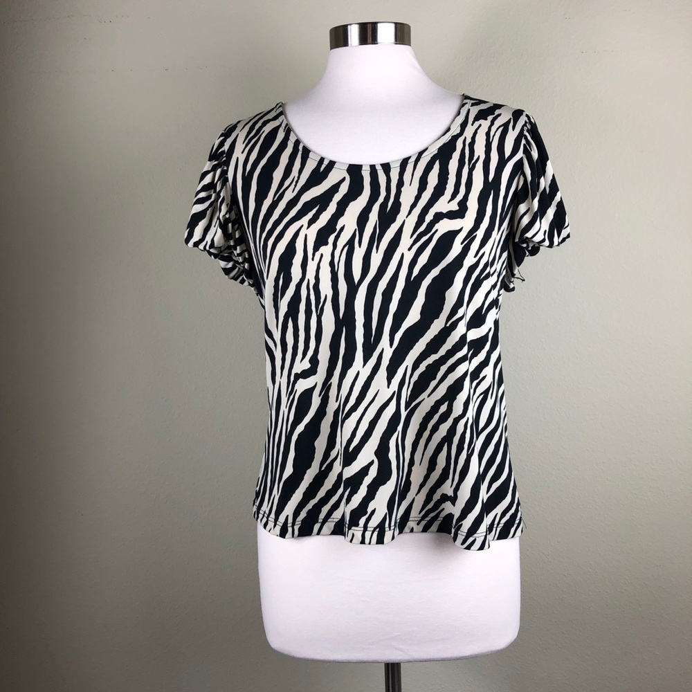 Jonden Zebra Print Scoop Blouse